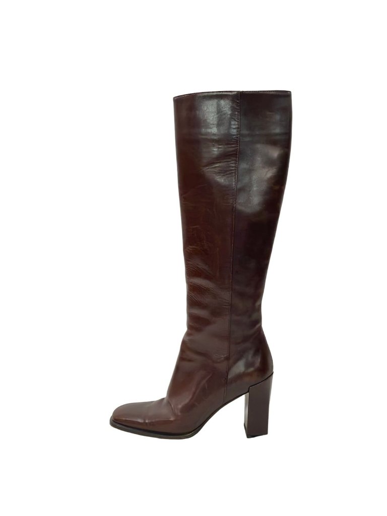 Gucci Long Boots 36c Ready Su Da Cu Brown Leather